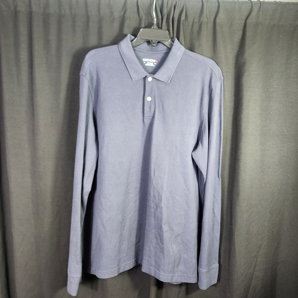 UNTUCKit Other - UNTUCKit Mens XL Navy Blue Long‎ Sleeve Pima Cotton Pique Polo Shirt